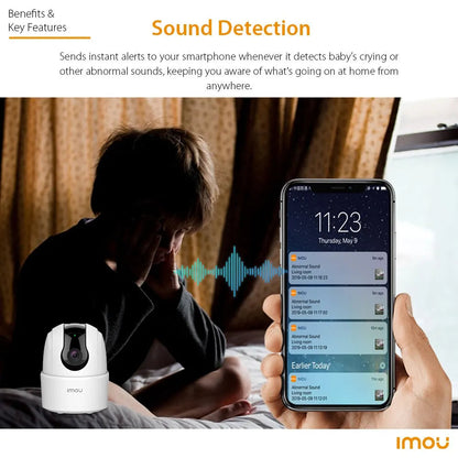 Caméra de Surveillance Wi-Fi Intérieure IMOU Ranger 2C – 2MP/4MP – Vision Nocturne – Détection Humaine – 360° – Audio Bidirectionnel – Sirène Intégrée Ma boutique