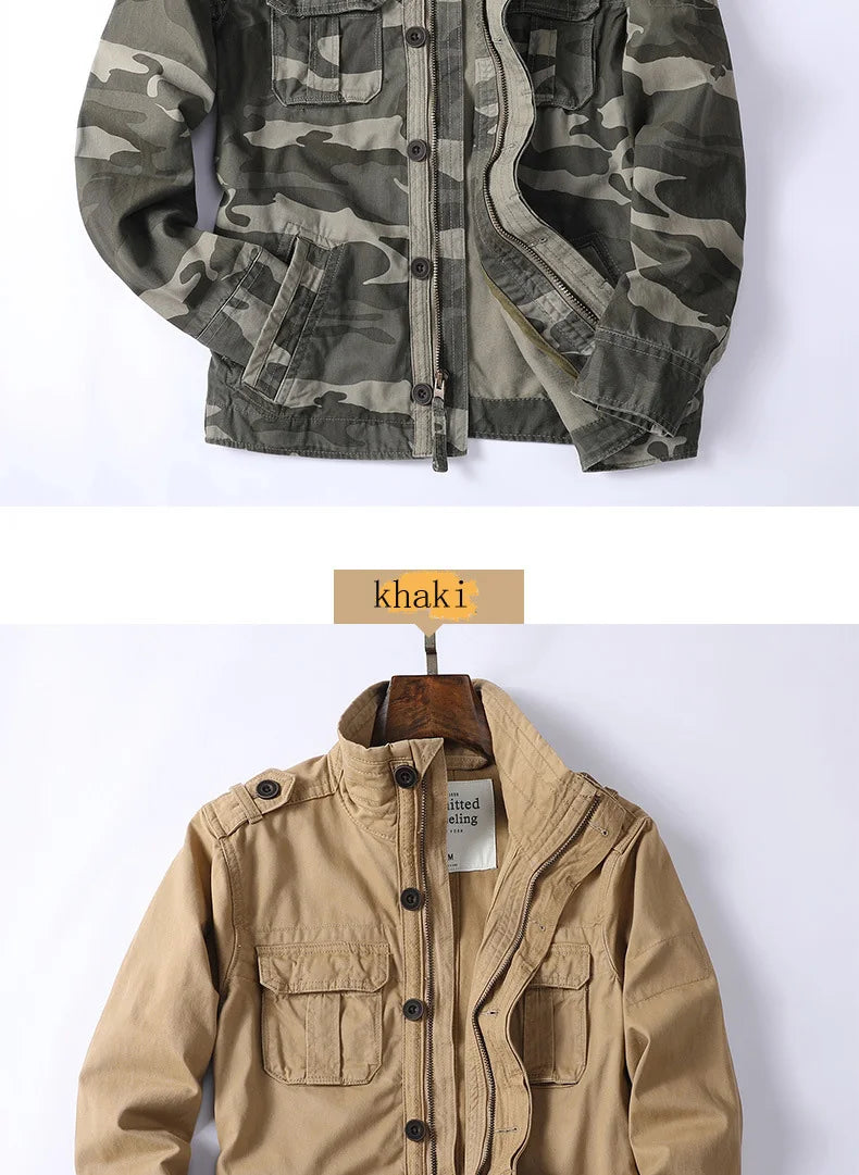 Veste Cargo en Denim pour Homme - Style Rétro avec Poches Multiples BLACKBEARD OUTDOOR INDUSTRIES