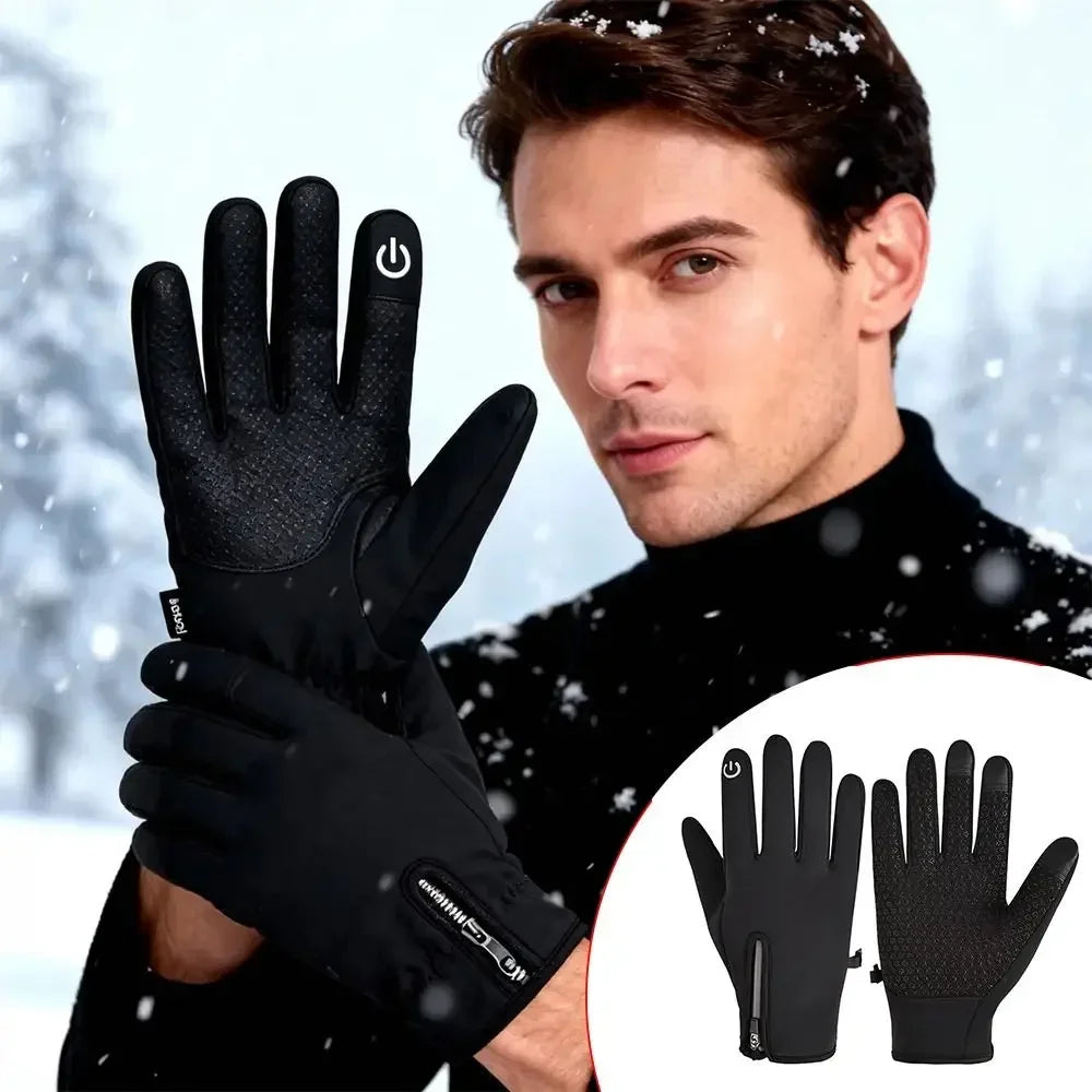 Gants chauffants USB tactiles, coupe-vent et ajustables