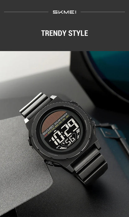 Montre Digitale SKMEI 2358 – Énergie Solaire – Étanche 5ATM – Homme & Femme - BLACKBEARD OUTDOOR INDUSTRIES