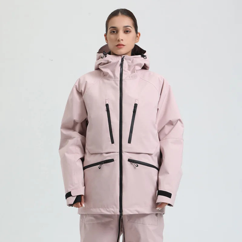 Veste de ski femme imperméable et respirante à capuche, tenue jusqu'à -30°C