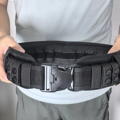 Ceinture Tactique 2-en-1 Nylon Velcro – Rigide Extérieure + Intérieure Respirante