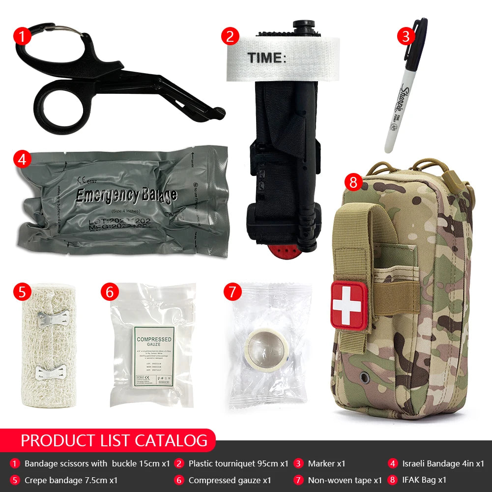 50611s – Kit de Premiers Secours Tactique EMT avec Poche MOLLE Ma boutique