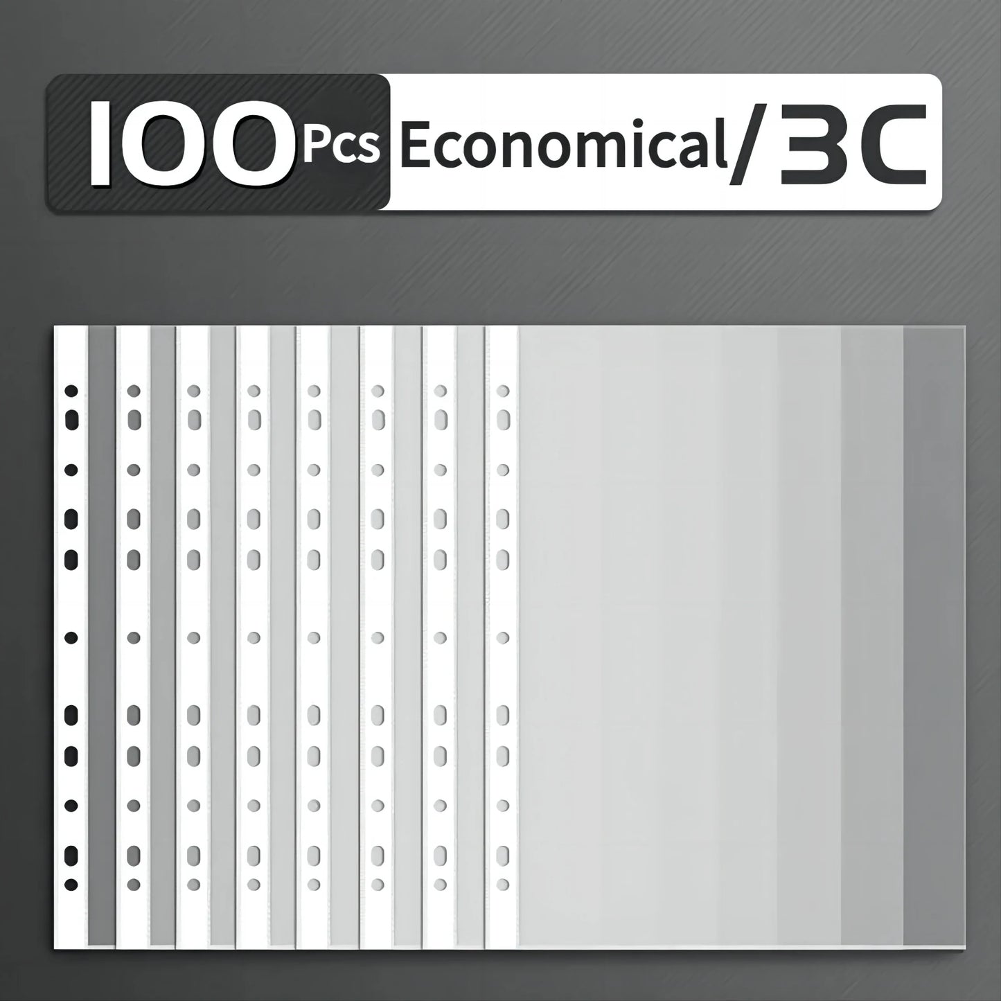 Lot de 100 Pochettes Plastiques A4 – 11 Trous Standard - BLACKBEARD OUTDOOR INDUSTRIES