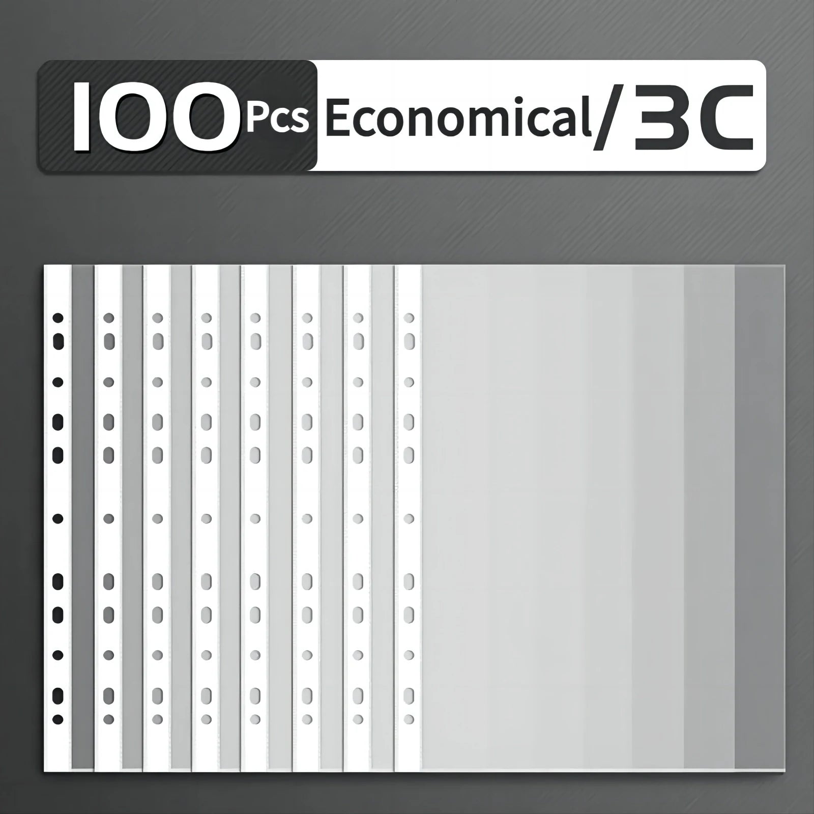 Lot de 100 Pochettes Plastiques A4 – 11 Trous Standard - BLACKBEARD OUTDOOR INDUSTRIES