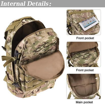Sac à dos tactique MOLLE pour randonnée et outdoor
