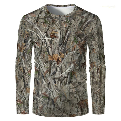 T-Shirt Camouflage Homme Manches Longues – Séchage Rapide, Pêche Chasse Randonnée | S-5XL - BLACKBEARD OUTDOOR INDUSTRIES