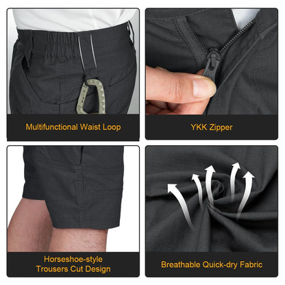 Short tactique IDOGEAR cargo été léger respirant multi-poches - BLACKBEARD OUTDOOR INDUSTRIES