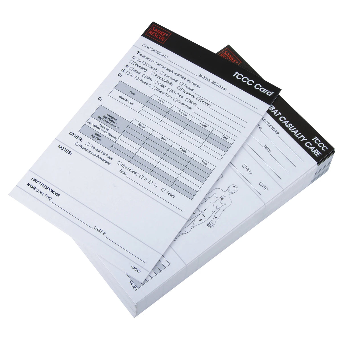 Kit TCCC – Manuel de Premiers Secours Tactiques, Carte de Bilan Blessure et Marqueur – Securite Privee, Intervention et Secourisme Professionnel