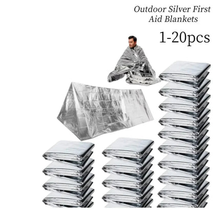Couvertures de Survie et Premiers Secours Argentées – 1 à 20 pièces – Isolation et Sauvetage Outdoor Ma boutique