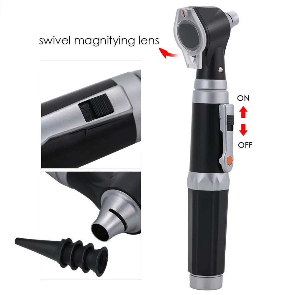 Otoscope - Détecteur d'Infection de l'Oreille avec Lumière et Kit de Vérification pour Oreilles avec Lentille de Grossissement 3X, pour Enfants, Adultes et Animaux BLACKBEARD OUTDOOR INDUSTRIES