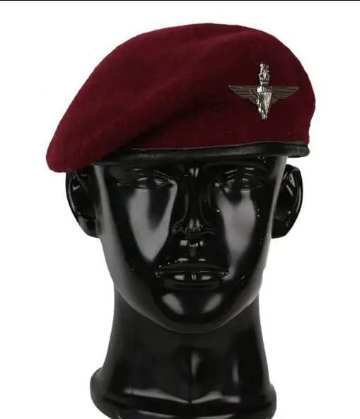 Béret Bordeaux Militaire — Style Parachutiste British Red Devil Airborne - BLACKBEARD OUTDOOR INDUSTRIES