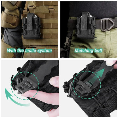 Holder Tactique pour Menottes - Poche MOLLE Universelle pour Menottes Standard avec Système de Libération Rapide BLACKBEARD OUTDOOR INDUSTRIES