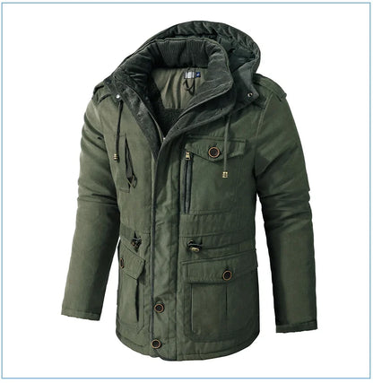 Parka Homme Hiver Chaude – LZLLTT Avec Capuche Amovible | Doublure Polaire | Multipoches | -30°C à +5°C - BLACKBEARD OUTDOOR INDUSTRIES