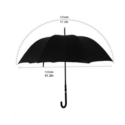 Canne Parapluie 2-en-1 – Coupe-Vent, Anti-UV, Autodéfense, Randonnée