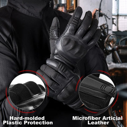 Gants Tactiques Plein Doigt MVPTOO – Cuir PU Tactile Anti-Dérapant Airsoft Combat