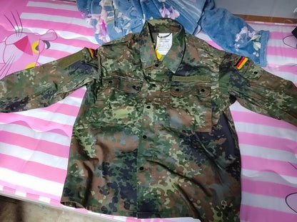 Veste tactique homme camouflage Flecktarn, style BDU