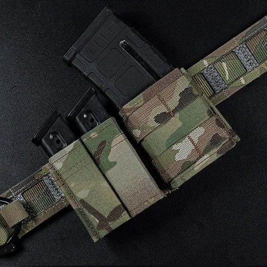 Tactical Outdoor Double Stack Magazine Pouch 5.56 & 9mm – MOLLE Compatible Ma boutique