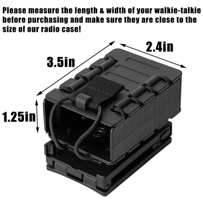 Étui porte-radio en nylon avec clip ceinture rotatif
