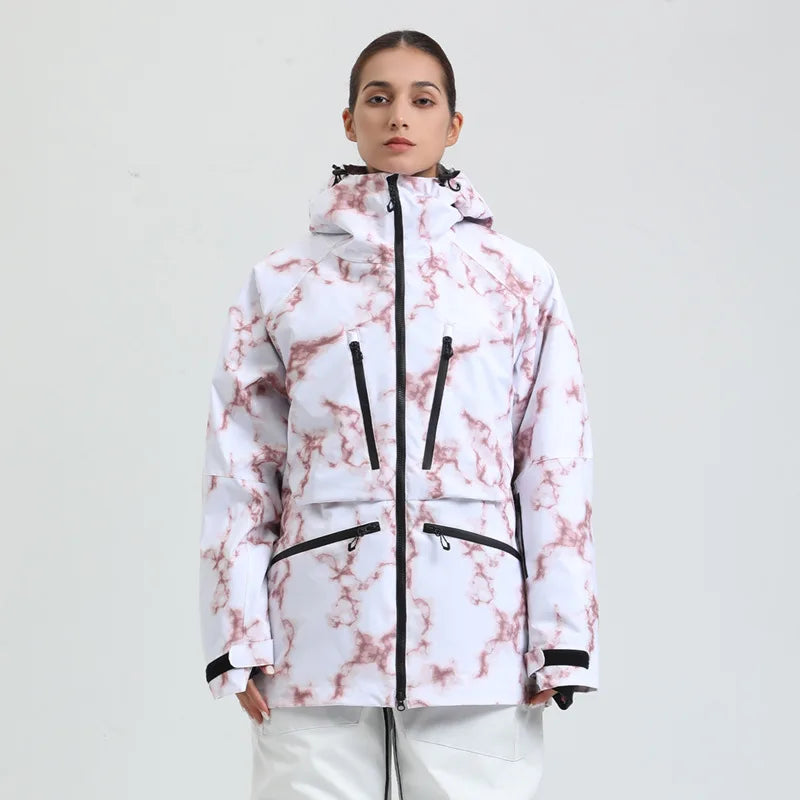 Veste de ski femme imperméable et respirante à capuche, tenue jusqu'à -30°C