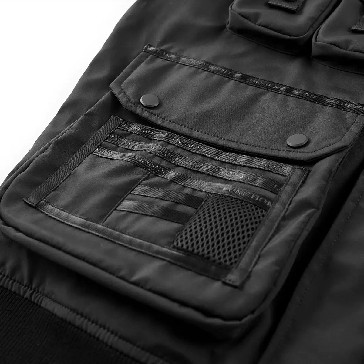 Blouson Bomber Tactique Noir Homme - Multipoches, Coupe-Vent Techwear