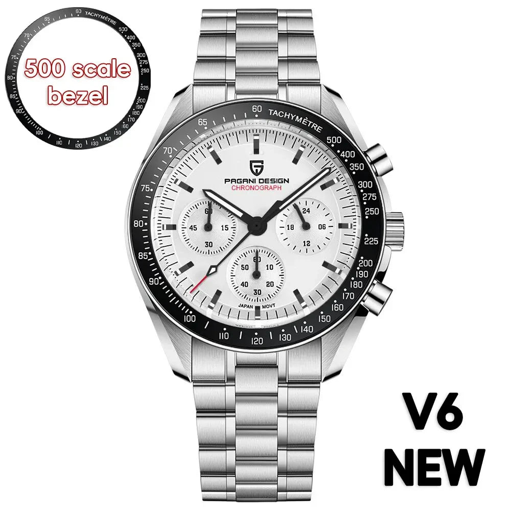 Montre Chronographe Pagani Design PD1701 Moon Watch 2026 — Japon, Saphir, 10 ATM + Boîte