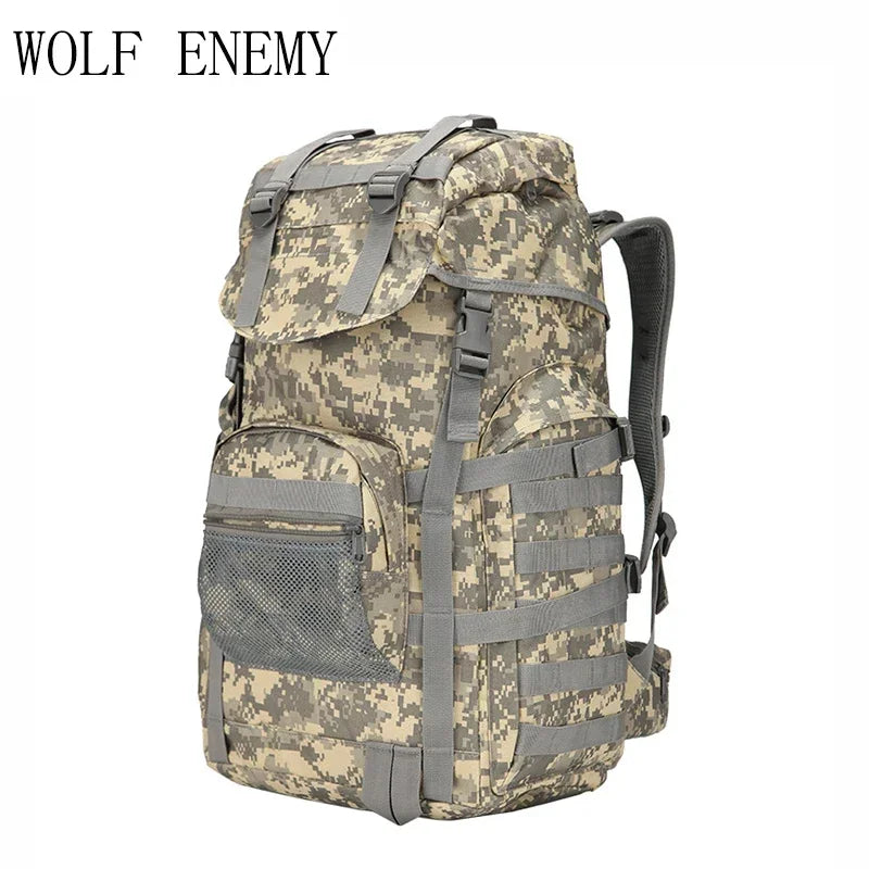 Sac à dos tactique MOLLE 60 L en nylon 800D