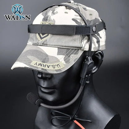 WADSN MH180-V Oreillette Conduction Osseuse Tactique – PTT Kenwood, Airsoft, Talkie-Walkie