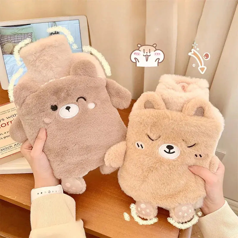 Bouillotte Kawaii Isolante en Caoutchouc avec Housse en Peluche Ma boutique
