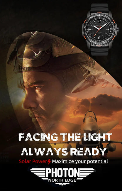 Montre Homme Digitale Militaire NORTH EDGE PHOTON – Sportive, Étanche 50M, Solaire et Lumineuse - BLACKBEARD OUTDOOR INDUSTRIES