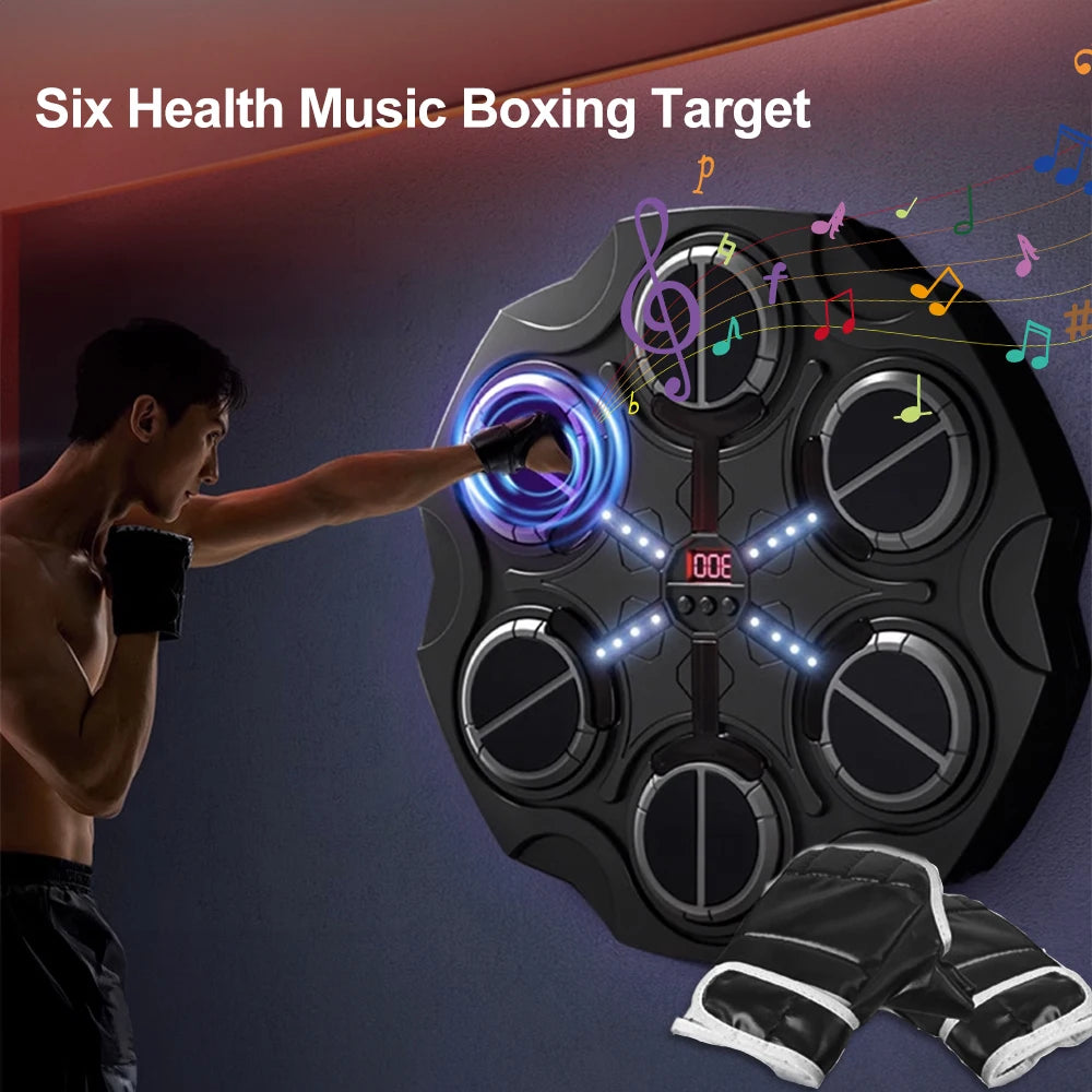 Cible de Boxe Connectée Bluetooth – Musique, Éclairage RGB & Capteur de Vitesse