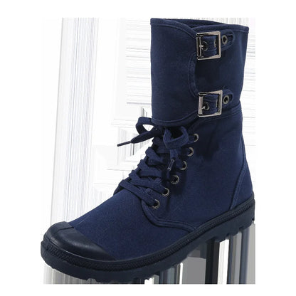 Rangers en toile pour hommes - Bottes hautes en toile respirantes, casual, outdoor et antidérapantes