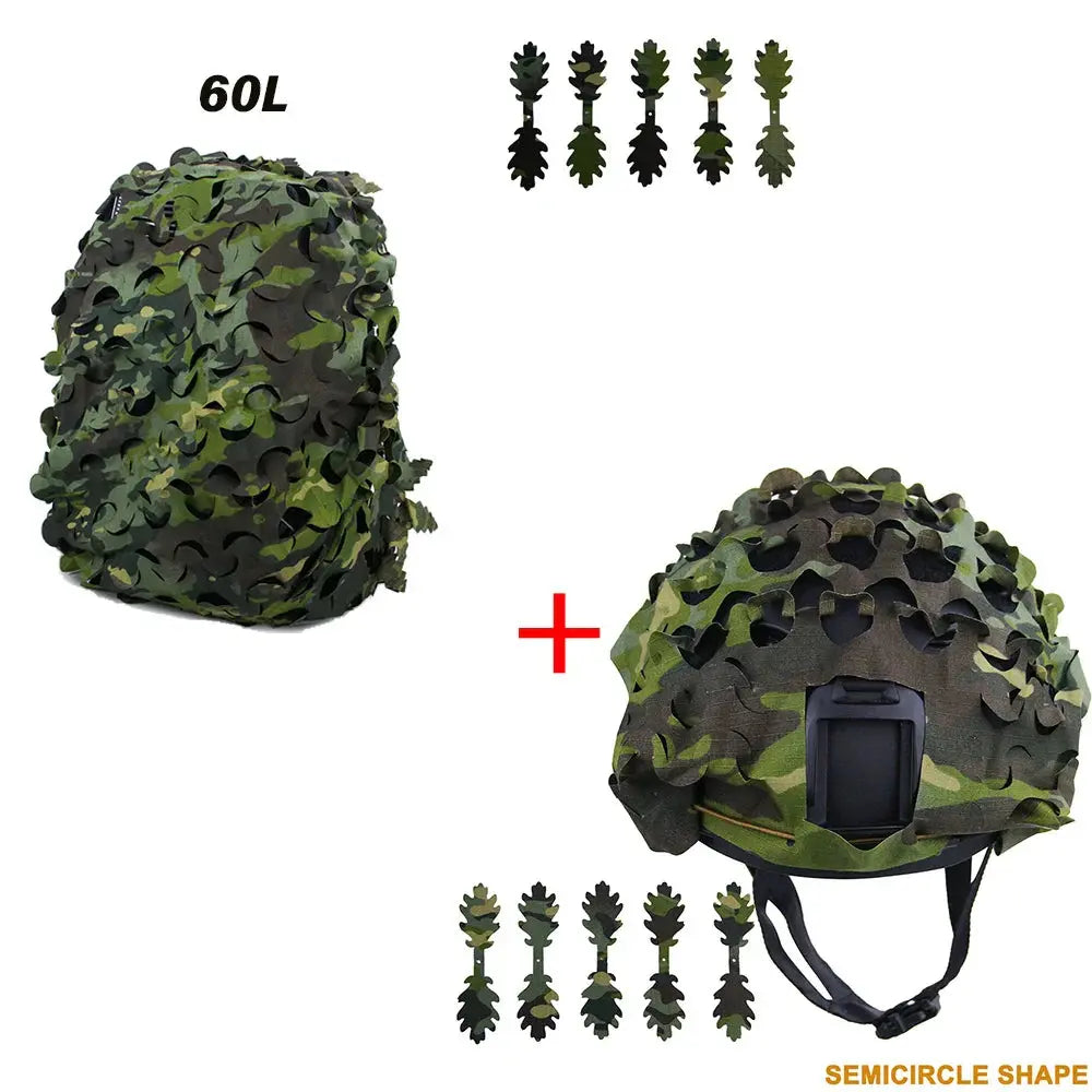 Kit Camouflage 3D Laser Cut – Couvre-Sac à Dos & Couvre-Casque Tactique Ma boutique