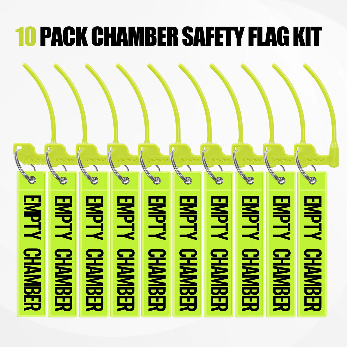 Indicateurs de chambre vide pour arme – lot de 10, vert ou orange