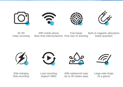 4K Bodycam  d’action 4K ultra-compacte Ma boutique