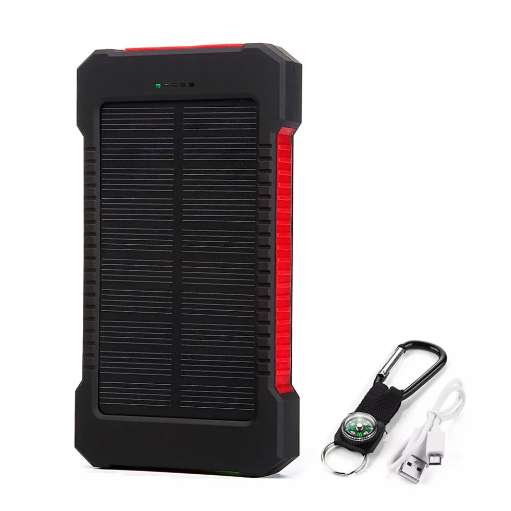 Power Bank Solaire 20 000mAh Étanche – Chargeur d'Urgence avec LED SOS & Boussole - BLACKBEARD OUTDOOR INDUSTRIES