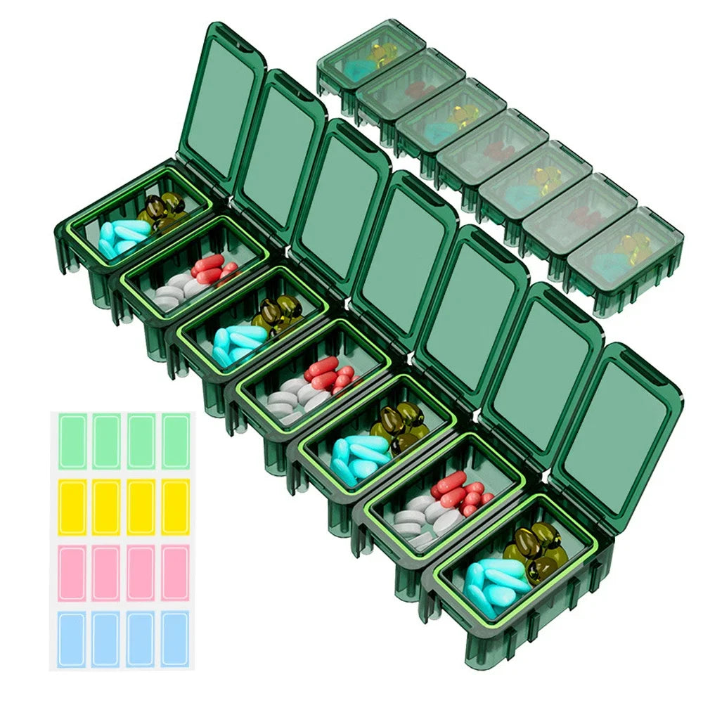 Pilulier Hebdomadaire XXL – Organiseur de Médicaments 7 Jours avec Compartiments Amovibles Ma boutique