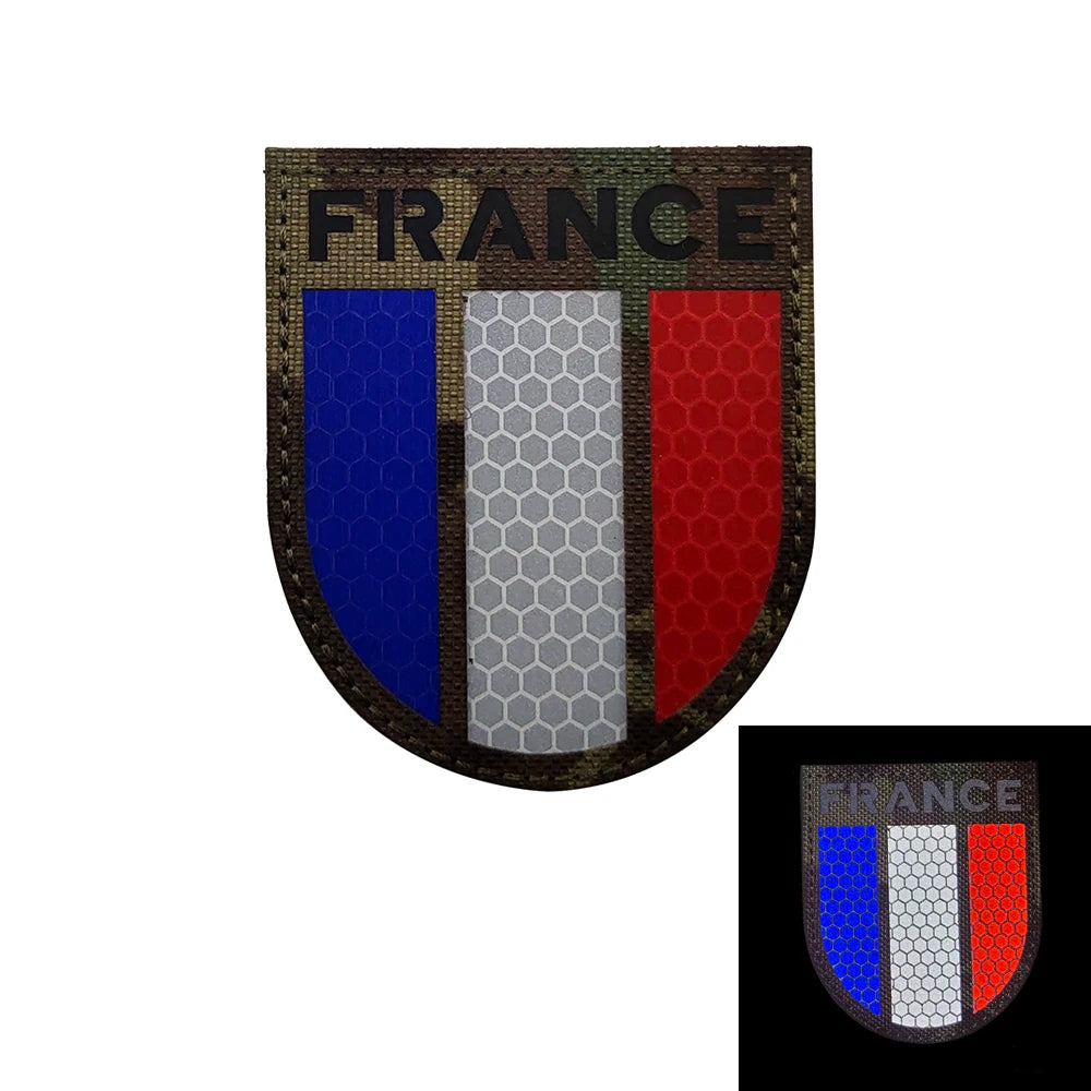 Patch Tactique France GIGN Infrared – Brodé avec Drapeau et Effet Réfléchissant IR - BLACKBEARD OUTDOOR INDUSTRIES