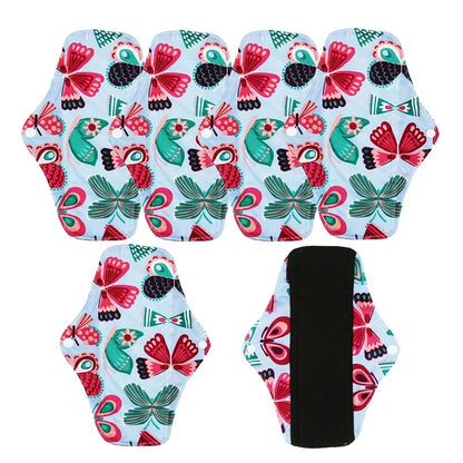 VEJYO – Lot de 5 Serviettes Hygiéniques Lavables en Charbon de Bambou Réutilisables Ma boutique