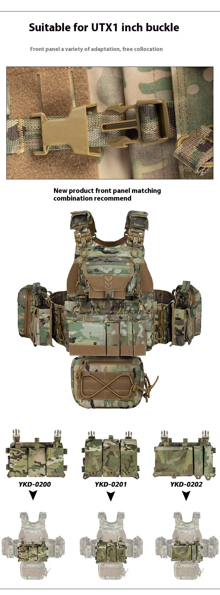 Gilet tactique YAKEDA 8833 - Gilet de chasse outdoor - Gilet tactique complet - BLACKBEARD OUTDOOR INDUSTRIES