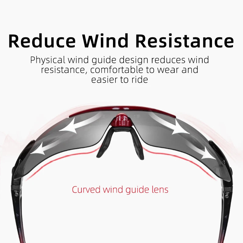 ROCKBROS Lunettes Cyclisme Polarisées – 5 Verres Interchangeables VTT Route