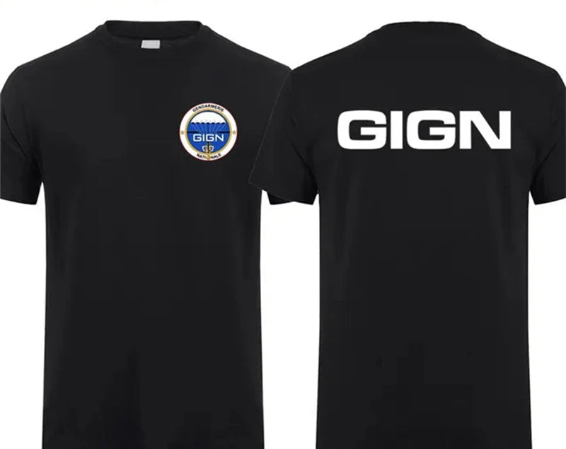 T-Shirt Gendarmerie Française PSIG Homme – Coton, Manches Courtes, Col Rond - BLACKBEARD OUTDOOR INDUSTRIES