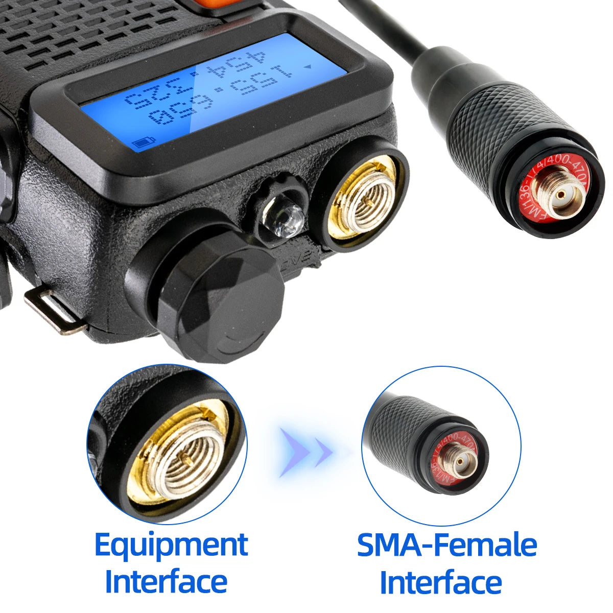 Antenne Tactique Gooseneck ABBREE AR-188 SMA-Femelle VHF/UHF – Baofeng & Quansheng