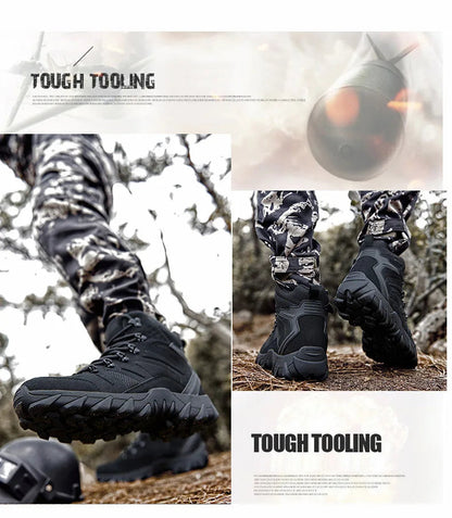 Bottes de Combat Tactiques Améliorées pour Homme - Chaussures de Randonnée Résistantes et Respirantes BLACKBEARD OUTDOOR INDUSTRIES