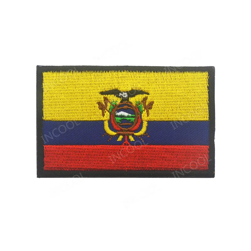 Patch Drapeaux Brodés Amérique et Caraïbes – 8×5 cm avec Velcro - BLACKBEARD OUTDOOR INDUSTRIES