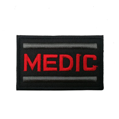 MEDIC Embroidered Patch IR Reflective Glow in Dark Tactical Military Patches Medical MED EMT PARAMEDIC Emblem PVC Rubber Badges - BLACKBEARD OUTDOOR INDUSTRIES