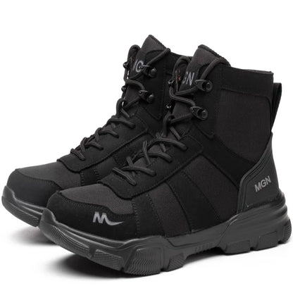 Bottes de Travail Indestructibles - Chaussures de Sécurité avec Embout en Acier, Résistantes aux Piqûres, Antidérapantes, pour Hommes et Femmes, Bottes Tactiques - BLACKBEARD OUTDOOR INDUSTRIES