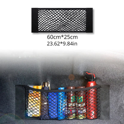 Filet de Rangement Universel Double Maille pour Coffre de Voiture – Anti-Glisse, Fixation Extincteur, Organisation Multi-Usage - BLACKBEARD OUTDOOR INDUSTRIES