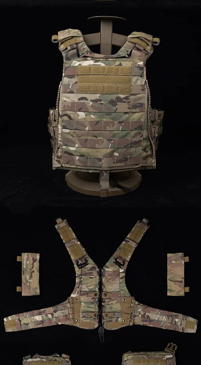 Gilet Tactique AVS MBAV Plate Carrier – Gilet Modulaire Adaptatif à Libération Rapide, Confortable, avec Système MOLLE – Airsoft, Entraînement, Chasse et Combat BLACKBEARD OUTDOOR INDUSTRIES
