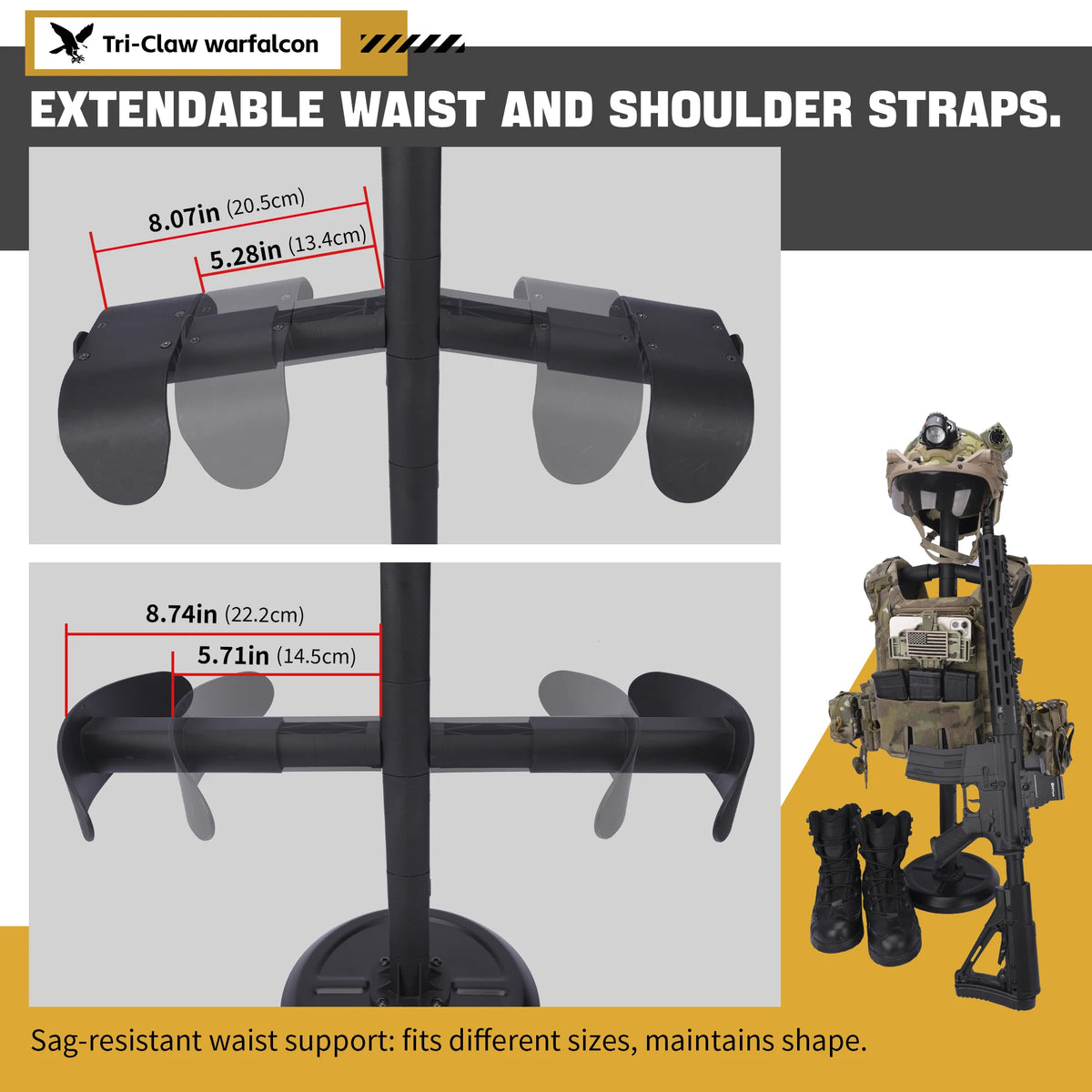 Support de rangement tactique pour casque, gilet et ceinture